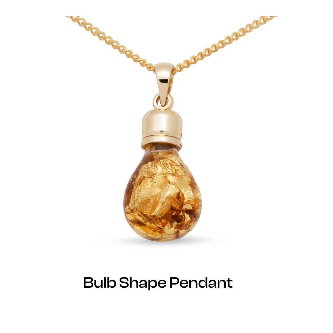 Hand blown Gold Glass Pendant