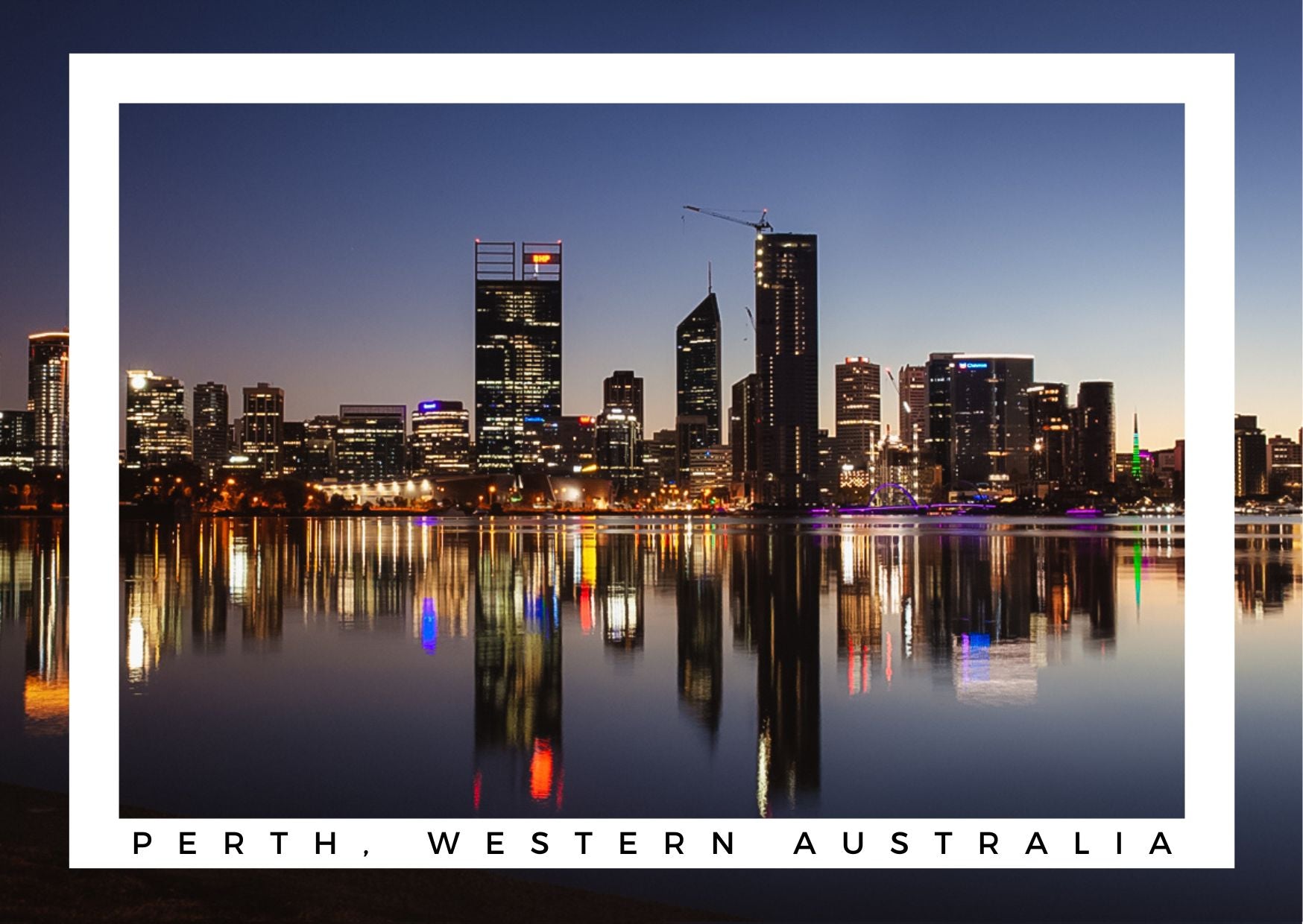 Postcard - Perth City Skyline Photo